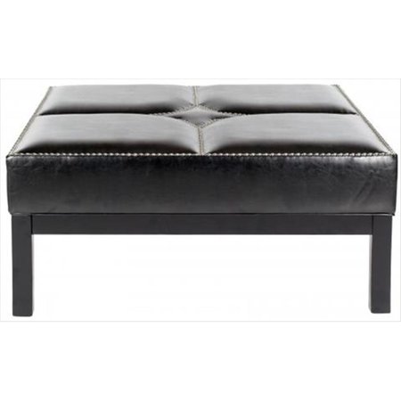 SAFAVIEH Terrence Cocktail Ottoman Black MCR4644A